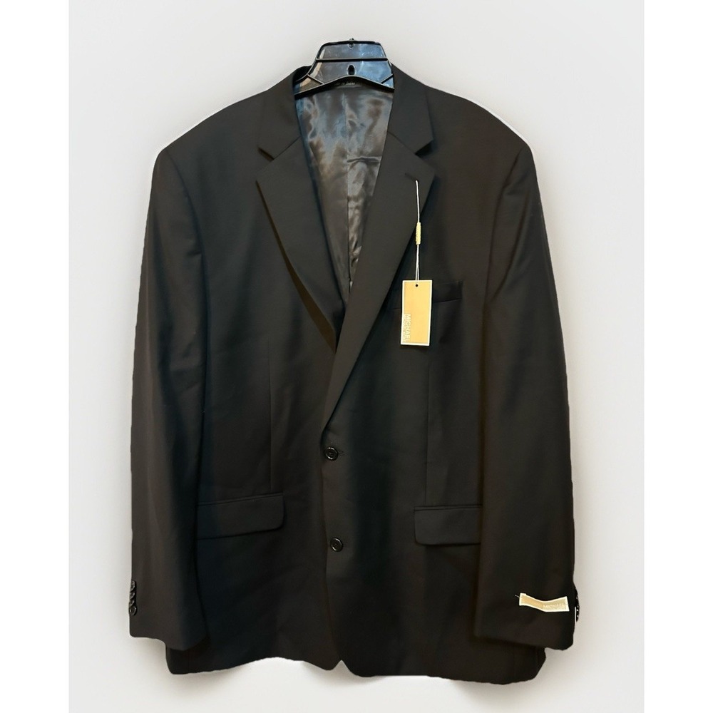 Michael Kors Men's Black 100% Wool Suit Coat Jacket NWT 48 Long MSRP$400